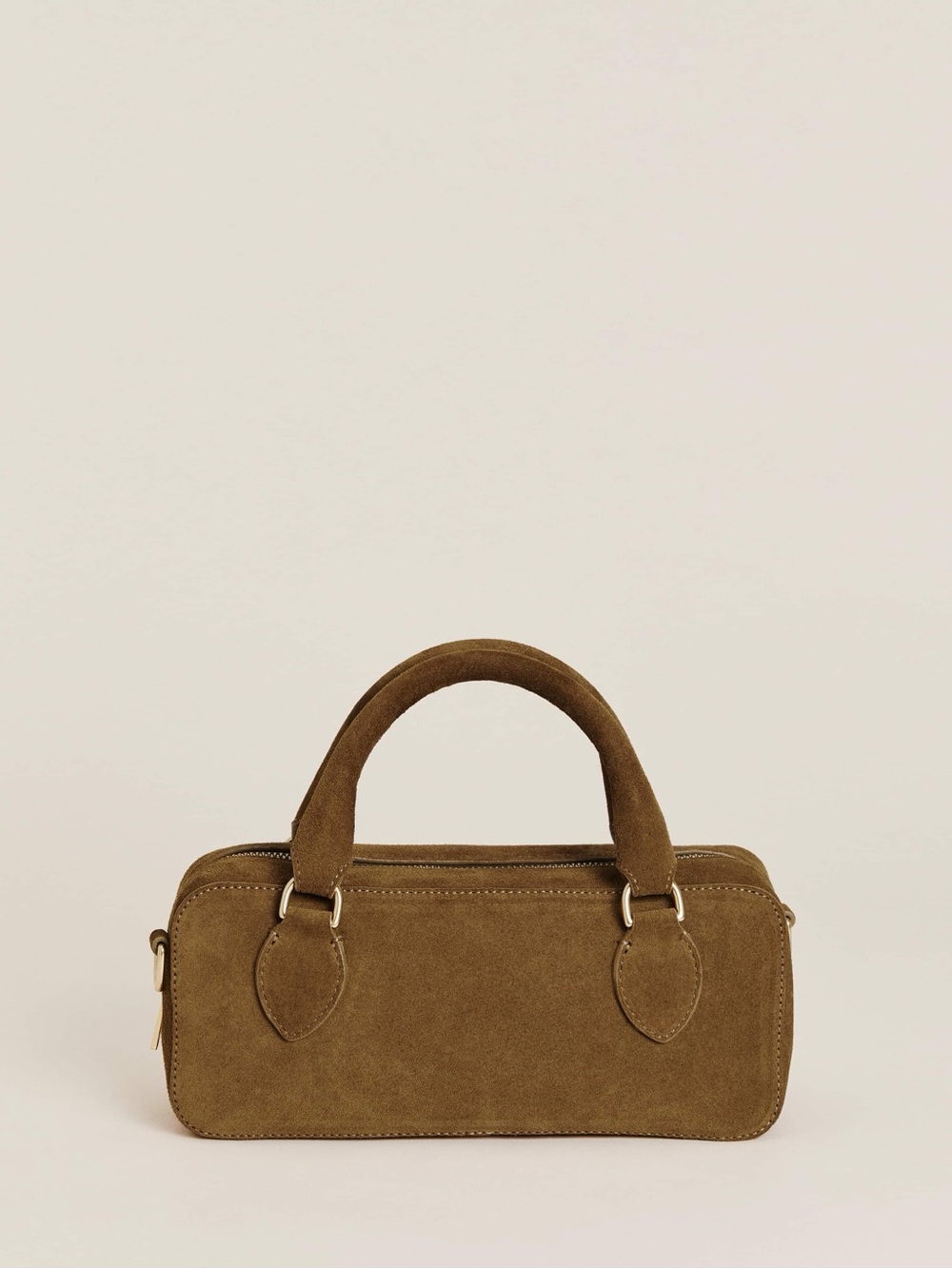 Reformation Patrizia Crossbody Suede Bag in Natural